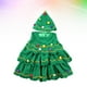 thumbnail image 3 of Sombrero y vestido de árbol de Navidad Disfraces de espectáculo de dibujos animados para niños Disfraz de actuación de Halloween para niños y niñas Tamaño 150 CM (Verde), 3 of 5