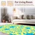 thumbnail image 2 of ODIKA 4'x6' Machine Washable Non-Slip Area Rug, Tropical Parade with Coral Reef Flourish High Traffic Rug, Yellow, 341556, 2 of 7