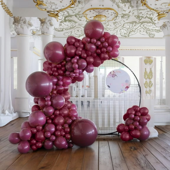 Kozee Maroon Balloons different sizes 105 KKS1 PACK 18 10 5 inch Burgundy balloon Garland kit For Wedding Birthday anniversary 2025 graduation decorations