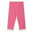 thumbnail image 4 of Zshosam Fleece Leggings Girls Girls Leggings Girl Stretch Pull On Ankle Length Skinny Pants for School Uniform Size 8T 9T,(Pink 8-9 Years), 4 of 8