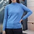 thumbnail image 4 of Sweaters for Women 2025 Long Sleeve High Neck Thickened Loose Jumper Bottoming Shirt Womens Pullover Sweaters, 4 of 8