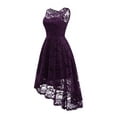 thumbnail image 6 of EFINNY Women's Vintage Floral Lace Sleeveless Cocktail Dress Elegant Formal Hem Asymmetrical Party Swing Dresses, 6 of 7