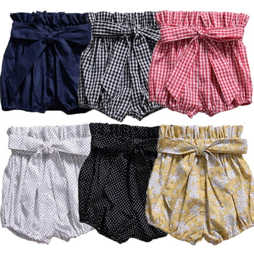 Infant Baby Girls Cotton Pants Bloomers Toddler Kids Shorts Diaper Nappy Cover 