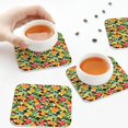 thumbnail image 6 of Bingfone Vintage Berries And Citrus Leather Drinks Coasters with Set of 6,Suitable for Home Kitchen,Coffee Cup Coasters Home Gift, 6 of 7