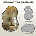 thumbnail image 4 of Hasipu 24"x35" Black Irregular Wall Mirror Modern Abstract Asymmetrical Decorative Mirror for Living Room, Bathroom, Bedroom & Hallway, 4 of 7