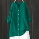 thumbnail image 2 of Vestidos Casuales Para Mujer, Blusas De Mujer De Moda Blusa de verano para mujer con cuello en V, manga larga, botones sueltos y lino, 2 of 7