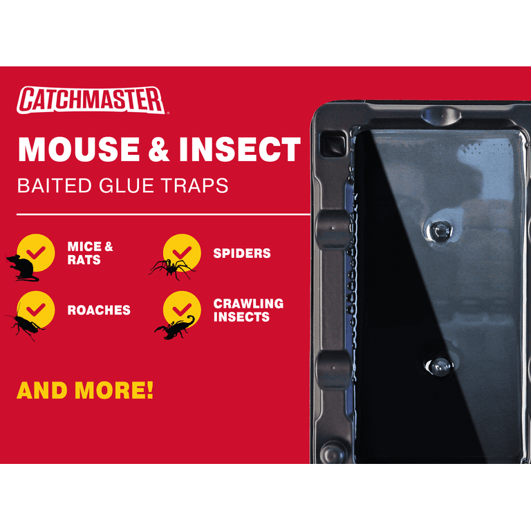 Catchmaster Mouse and Insect Solid Glue Traps, Plastic, 6 ct