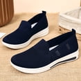 thumbnail image 6 of longantii Orthopedic Dress Shoes for Women Arch Support Non Slip Slip on Work Shoes Wide Mesh Stretch Hiking Shoes Soft 2026 New Foam Shoes Dark Blue, 6 of 7