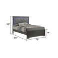 thumbnail image 2 of Blaze Modern Style King Size Bed made with Wood in Gray Color, 2 of 6