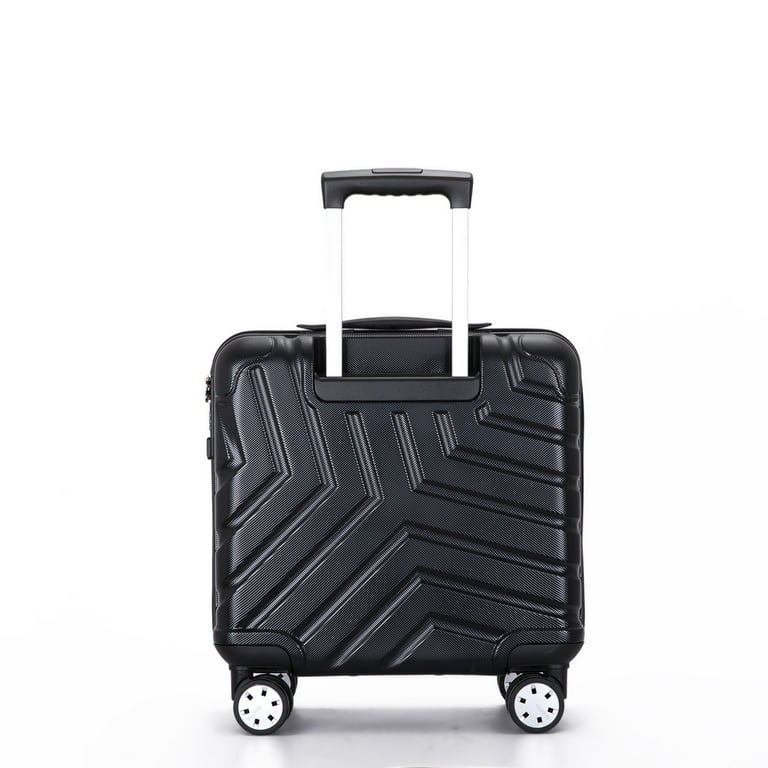 paproos Hard Shell Luggage 16 Inch Carry on Suitcase with Spinner Wheels 100 PC Hardside Lightweight Carry On Luggage Trolley Suitcase Cool Rolling