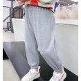 thumbnail image 4 of Spazoro Toddler Boys Sweatpants, Spring Elastic Waist Cute Print Casual Loose Joggers for Child Boys Gray Size 100/3T, 4 of 5