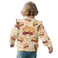 thumbnail image 3 of Xoenoiee Cat Mushroom Print Long Sleeve Girls Crewneck Sweatshirt Ruffle Shoulder Girls' Fashion Hoodies Sweatshirts Clothes, Size 7-8 Years, 3 of 7