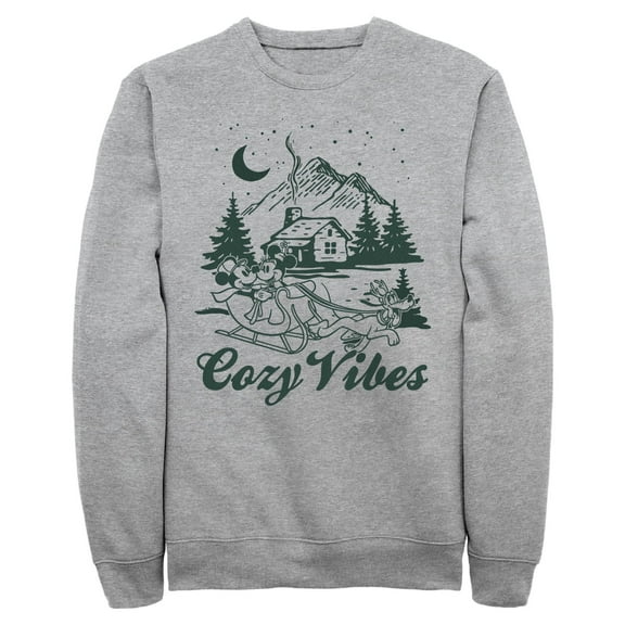 Mens Mickey & Friends Cozy Vibes Cabin Sweatshirt