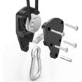thumbnail image 2 of Un par de poleas para acampar y hacer senderismo, con trinquete de cuerda, para colgar herramientas al aire libre, equipo de supervivencia EDC, gancho para colgar la luz de la tienda de campaña, 2 of 5