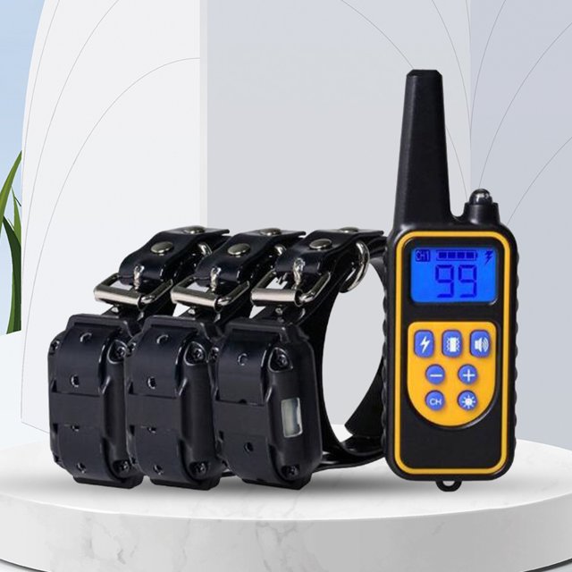 Collar de choque eléctrico antiladridos, Collar impermeable para perros, suministros de entrenamiento para perros
