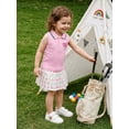 thumbnail image 5 of BemeyourBBs Toddler Baby Girl Golf Outfit Infant Baby Girl Summer Clothes Ribbed Sleeveless Half Button-up Collared Veast Tank Tops and Pleated Skirts Set Toddler Girls 2 Piece Summer Outfit, 5 of 8