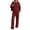 Wine, variant on Aofany Womens Two Piece Matching Outfits Workout Sets Casual Long Sleeve Zip Up Hoodie Sweatshirt Jacket & Long Sweatpants Fall Winter Tracksuit Set
