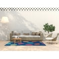 thumbnail image 3 of Simply Daisy 5' x 7' Dark Cobalt Blue Egg Hunt Easter Chenille Indoor/Outdoor Rug, 3 of 4