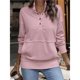 thumbnail image 4 of Sudadera Informal de Larga para Mujer, Cuello Alto, Botones y Cordón Ajustable Rosa XL, 4 of 8