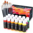 thumbnail image 1 of Set de pintura acrílica GOTIDEAL, 18 colores, 59 ml, con 10 pinceles, 1 of 8