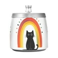 thumbnail image 7 of Yayeee Ashtray with Lid for Cigarette Smokeless Stainless Steel Home Ash Holder, Black Cat Rainbow, 7 of 7