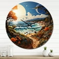 thumbnail image 3 of Designart "Seaside Getaway I" Nautical & Beach Oversized Wall Clock, 3 of 5