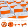 thumbnail image 3 of 100 Pcs Spandex Chair Sashes with Crown Buckle Slider Stretch Chair Bands Cover Ties for Wedding, Banquet, Gala, Corporate Event, Birthday Party, Baby Shower(Orange), 3 of 14