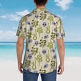 thumbnail image 6 of Balery Skull Snake Print Men's Hawaiian Shirts Short Sleeve Beach Shirt Relaxed Fit Vacation Button Down Shirts-Large, 6 of 9