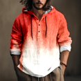 thumbnail image 2 of Wyzesi Maternity Shirts for Men Male Printed Theme Casual Round Neck Button Bloodstain Pattern Plus Size Shirt Print Solid Color Hoodie Sweatshirt Yellow Shirt with Green Sleeves Adult, 2 of 5