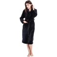 thumbnail image 2 of Womens Mens Fleece Robe Soft Plush Bathrobe Long Warm, 2 of 7