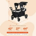 thumbnail image 2 of Baby Trend Expedition 2-in-1 Stroller Wagon PLUS w/Canopy  Basket, Modern Khaki, 2 of 11