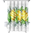 thumbnail image 5 of Yellow Lemon Summer Shower Curtain, Grey Buffalo Plaid Shower Curtain Set with Hooks, Spring Summer Waterproof Fabric Shower Curtains for Bathroom Decor, 72x72 Inch Bath Curtain, 5 of 6