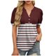thumbnail image 1 of Camiseta de Cuello en V de Impresión Casual de Manga Corta de las Mujeres, Top Cómodo Ligero para la Primavera Y el Verano, 1 of 6