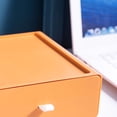 thumbnail image 4 of Desktop Storage Box Drawer Design Strong Load Bearing Stackable Desktop Organizer Storage Box for Stationery Orange, 4 of 5