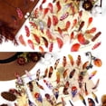 thumbnail image 2 of YOKSAS Transparent Self-Adhesive Vintage Feather Stickers, 240 Count, 2 of 7