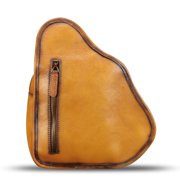 Genuine Leather Sling Bag Women Men Leather Sling Backpack Purse Crossbody Bag