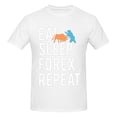 thumbnail image 5 of Eat Sleep Forex Repeat Cotton T-Shirt White X-Large, 5 of 5