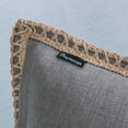 thumbnail image 4 of Phantoscope Farmhouse Burlap Linen Tailored Edge Series Decorative Throw Pillow, 18" x 18", Gray, 1 Pack, 4 of 5