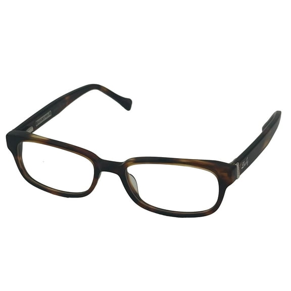 Lucky Brand Mens Plastic Rectangle Eyeglass Frames D502 Brown 50mm