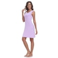 thumbnail image 3 of EA'S SECRET Nightgown for Women Bamboo Rayon Sleepwear Sleeveless Sleep Dress Loungewear V Neck Night Gowns Pjs Nightshirts Pajama Dress 2-Pack(Navy/Light Purple,M), 3 of 9