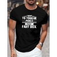 thumbnail image 1 of Camiseta de cuello redondo de moda para hombre con divertido estampado inglés, diseño divertido, ideal para todas las estaciones, primavera y verano., 1 of 6