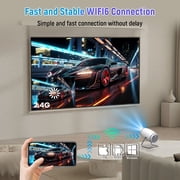 Maypug Mini Portable Projector with WiFi, Bluetooth, 4K 1080P Support, Auto Keystone, 130 Screen