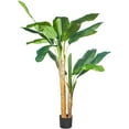 thumbnail image 3 of Maydear Artificial Banana in Pot Faux Houseplant, for Indoor Outdoor House Home Office Garden Modern Decoration Housewarming Gift, 59”, 2 Pack, 3 of 3
