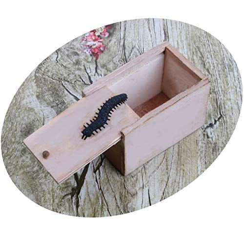 Novelty Hilarious Scary Box Prank Spider Wooden Scarybox Joke Gag Toy No Word 