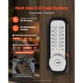 thumbnail image 4 of KFFKFF Mechanical Keyless Entry Door Lock, 2.0 Code Upgrade, 4-7 Digits Code, Single-Sided Push Button Combination Mechanical Keypad Door Knob, 4 of 9