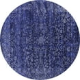 thumbnail image 1 of Ahgly Company Machine Washable Indoor Round Oriental Blue Industrial Area Rugs, 6' Round, 1 of 4