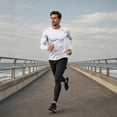 thumbnail image 6 of Men's Sun Protection Shirts Long Sleeve UPF 50+ Rash Guard Swim Top SPF Workout Lightweight Quick Dry Shirt Solid Color Crewneck Top White L, 6 of 6