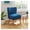 Blue, variant on Modern Accent Chair , Armless Slipper Chair Velvet Upholstered Lounge Chair, Wingback Large Single Sofa Side Chair for Living Room Bedroom,Pink