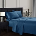 thumbnail image 1 of Topcobe King Size Striped Bed Sheet Set with Deep Pocket Fitted Sheet, Navy Blue, 1 of 1