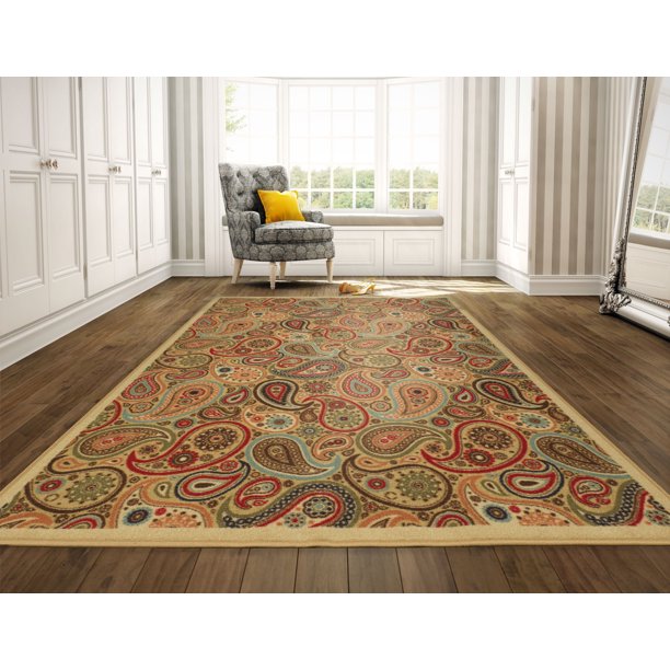 Ottomanson Ottohome Paisley Rug, Beige, 3'3"X5'